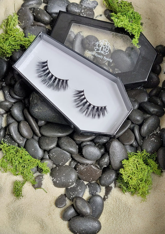  1 pair of high-quality hand-crafted 3D faux mink dramatic long length extra wispy flared lashes strip lashes